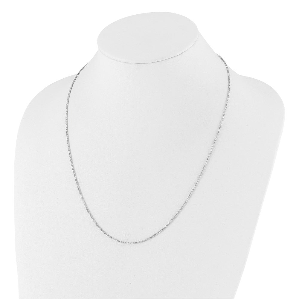 Adjustable 1.5mm Wheat Chain 22" - White Gold