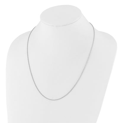 Adjustable 1.5mm Wheat Chain 22" - White Gold