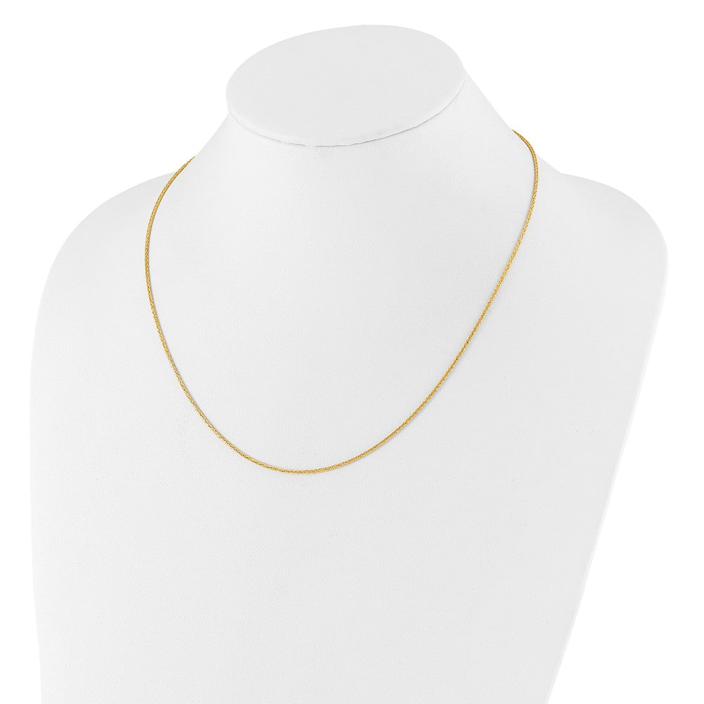 Adjustable 1.3mm D/C Wheat Chain 22" - Yellow Gold
