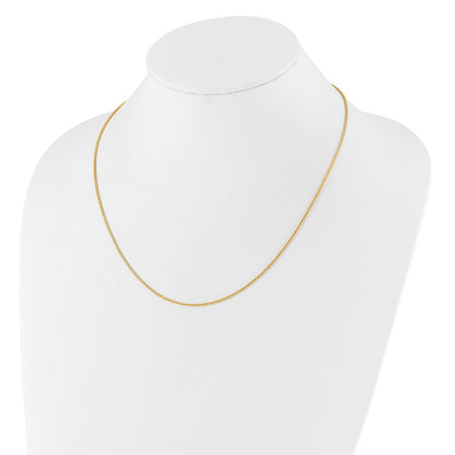 Adjustable 1.3mm D/C Wheat Chain 22" - Yellow Gold