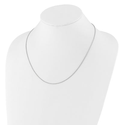 Adjustable 1.3mm D/C Wheat Chain 22" - White Gold