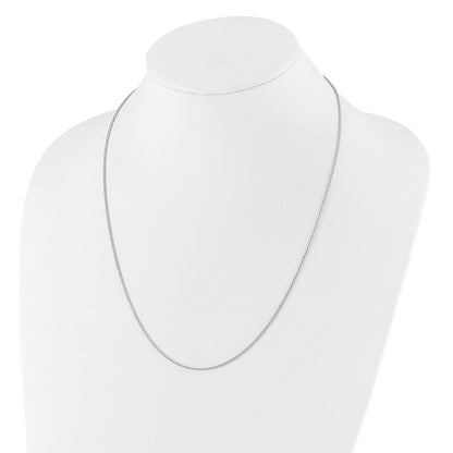 Adjustable 1.3mm D/C Wheat Chain 22" - White Gold