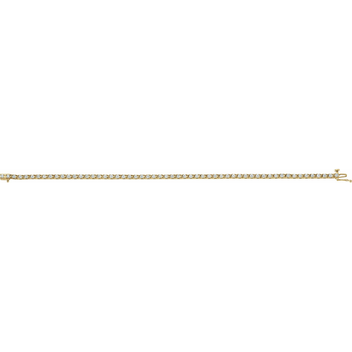 2 1/4 CTW Natural Diamond Line 7 1/4" Line Bracelet