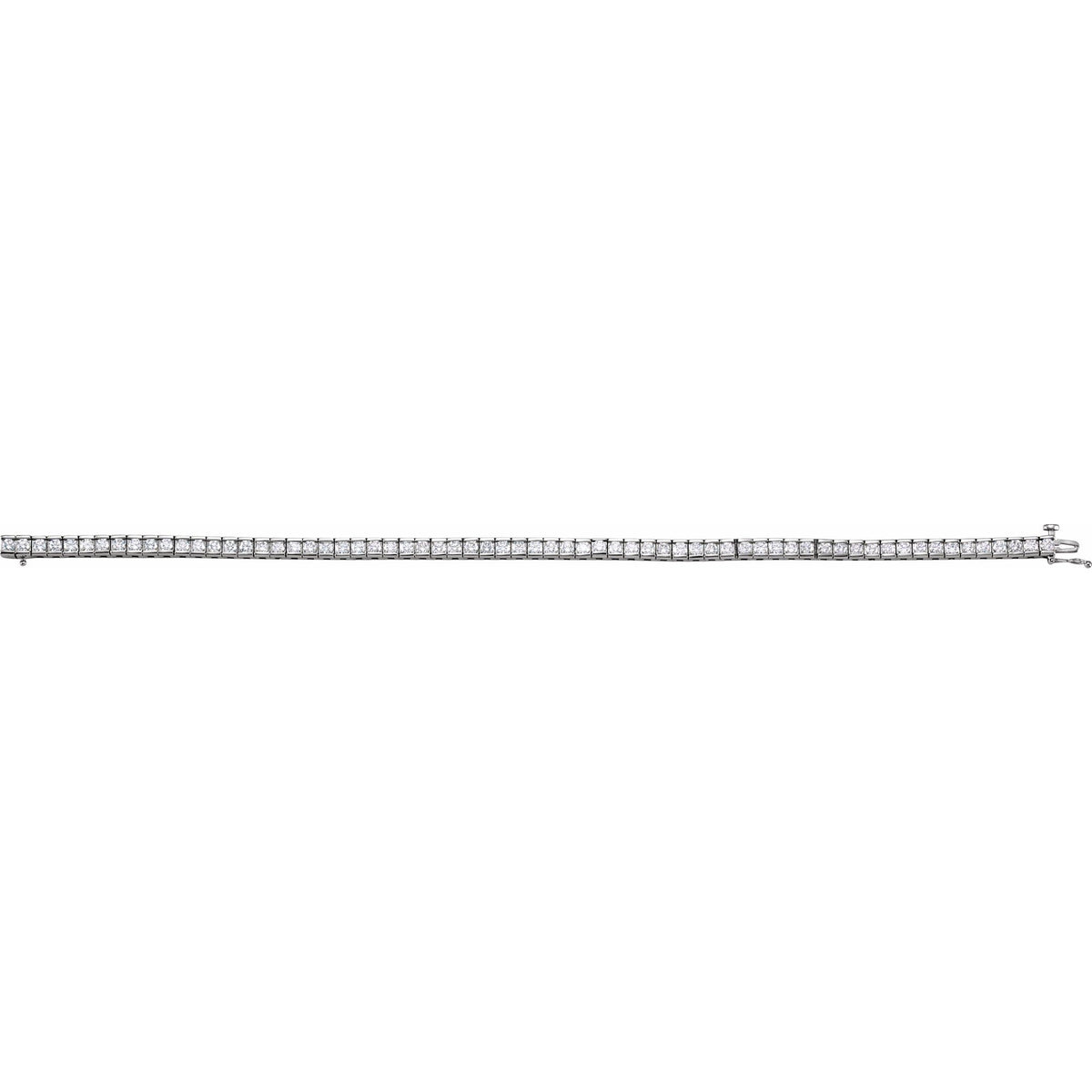 4 CTW Natural Diamond Line 7 1/4" Bracelet - White Gold/Yellow Gold