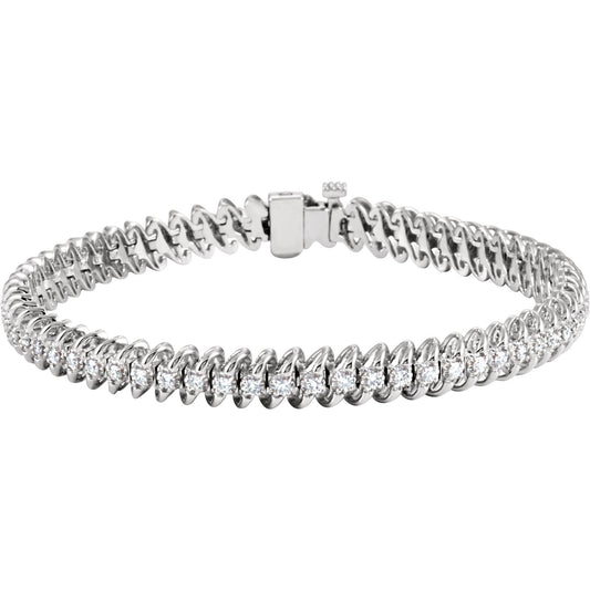 1 1/5 CTW Natural Diamond Line 7 1/4" Bracelet