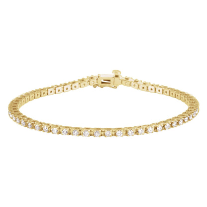 2 1/4 CTW Natural Diamond Line 7 1/4" Line Bracelet