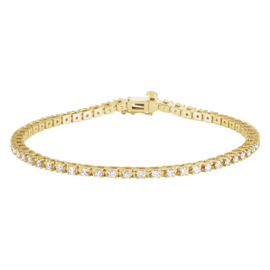 2 1/4 CTW Natural Diamond Line 7 1/4" Line Bracelet