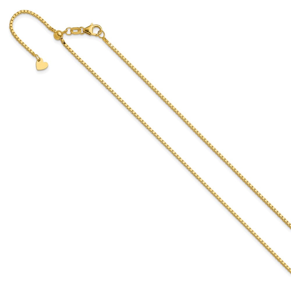 Adjustable 1.2mm Box Chain - Yellow Gold