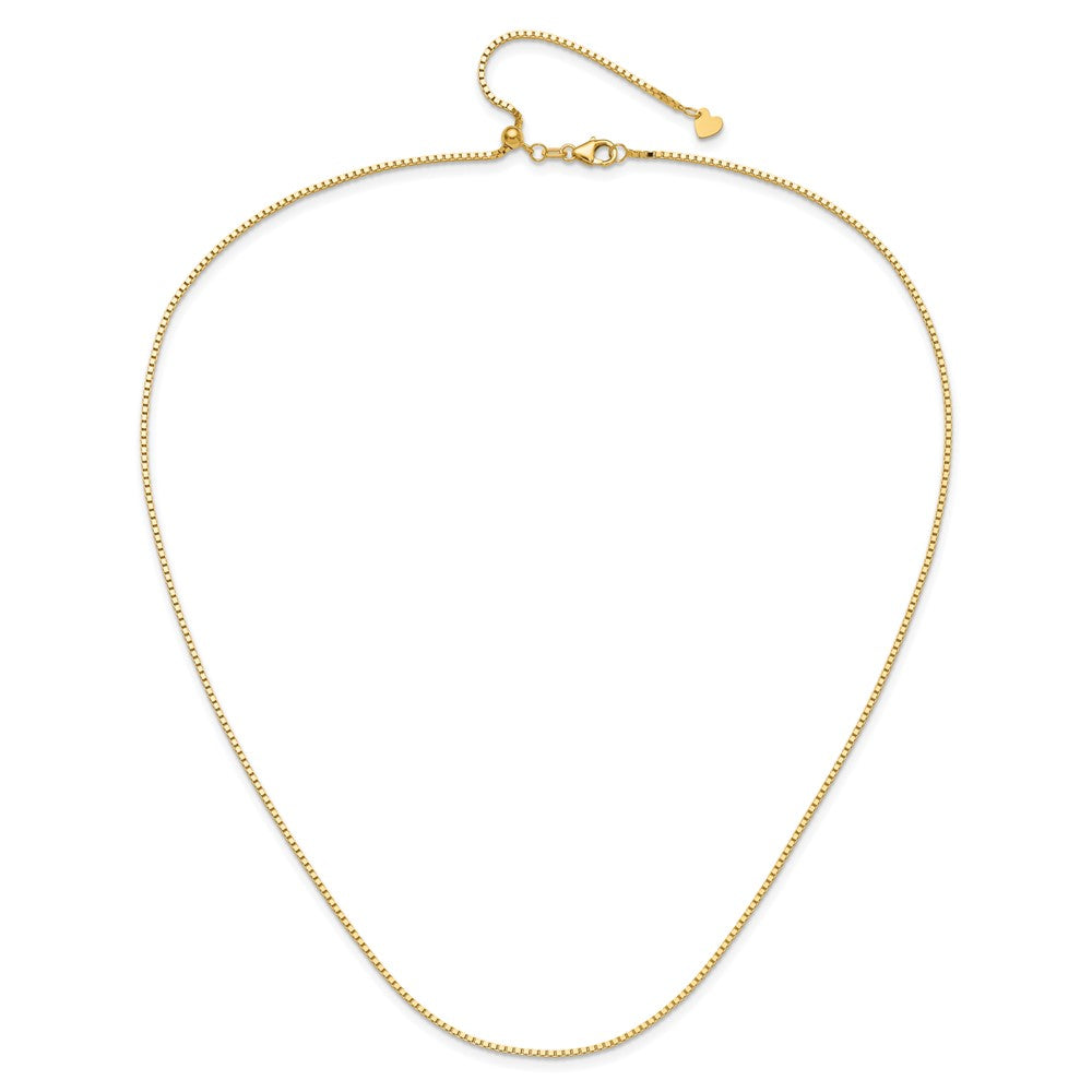 Adjustable 1.2mm Box Chain - Yellow Gold