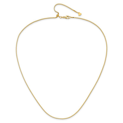 Adjustable 1.2mm Box Chain - Yellow Gold