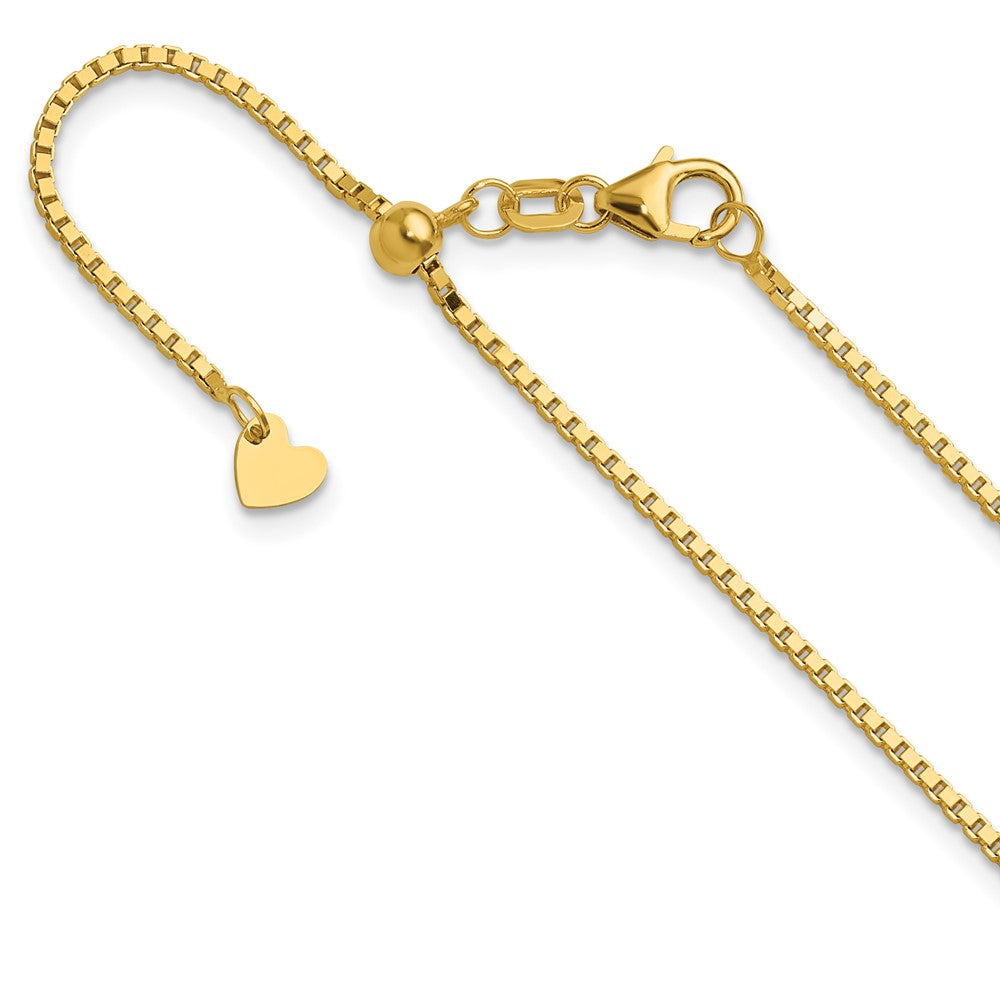Adjustable 1.2mm Box Chain - Yellow Gold