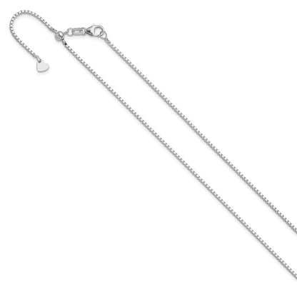 Adjustable 1.2mm Box Chain - White Gold