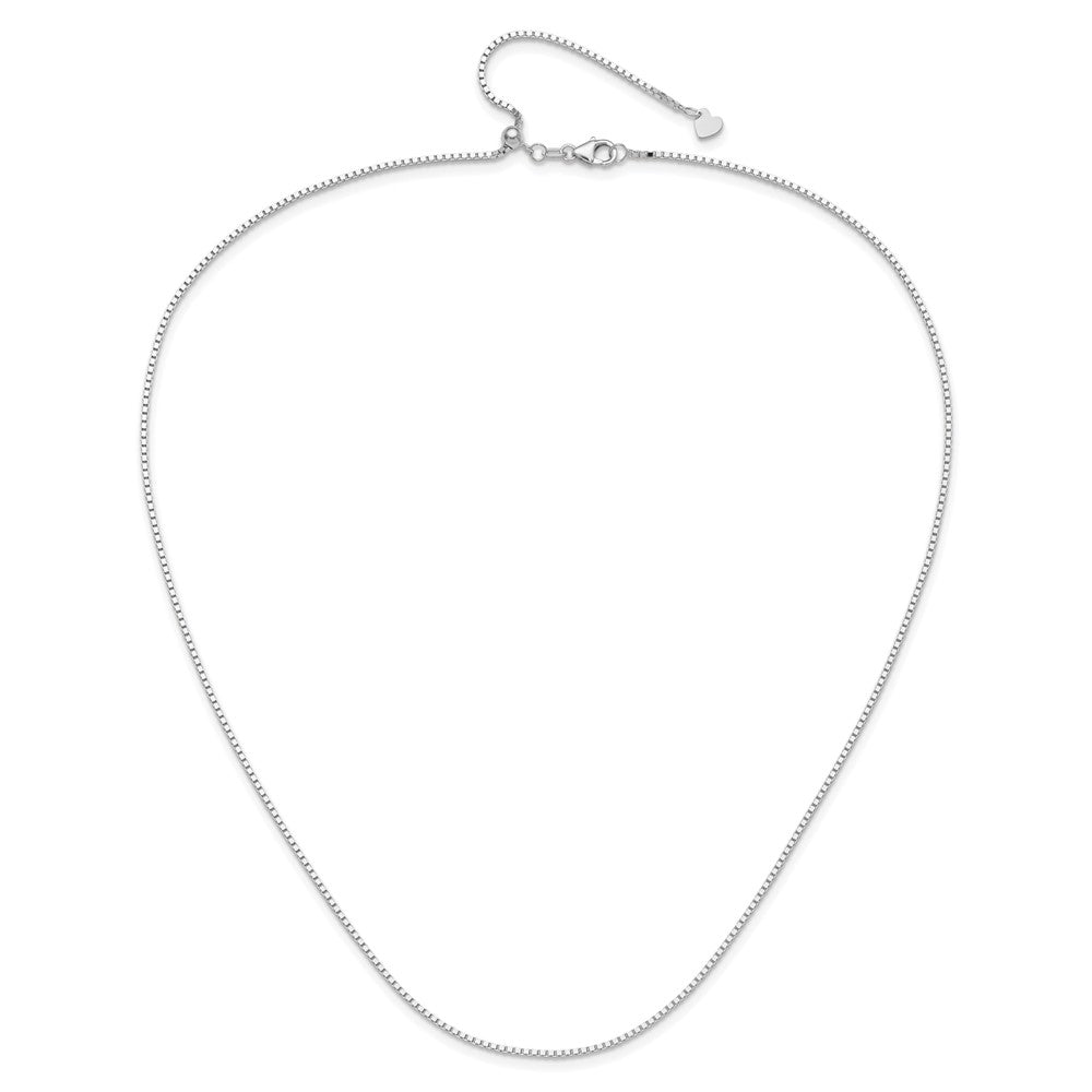 Adjustable 1.2mm Box Chain - White Gold