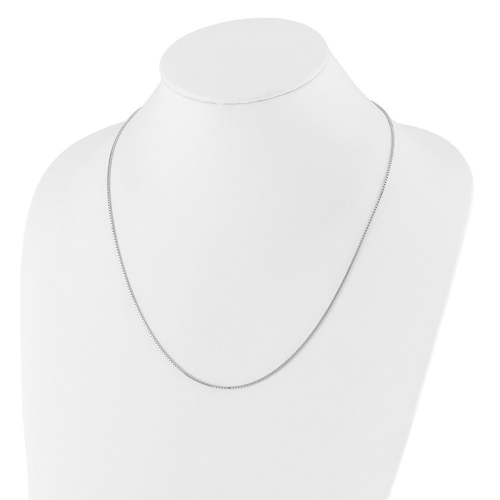Adjustable 1.2mm Box Chain - White Gold