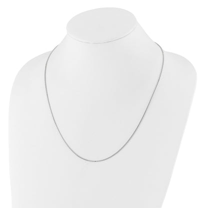 Adjustable 1.2mm Box Chain - White Gold