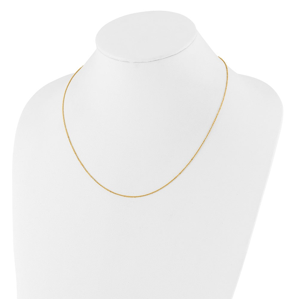 Adjustable 1.25mm Flat Cable Chain - Yellow Gold