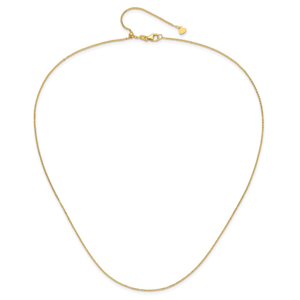 Adjustable 1.25mm Flat Cable Chain - Yellow Gold