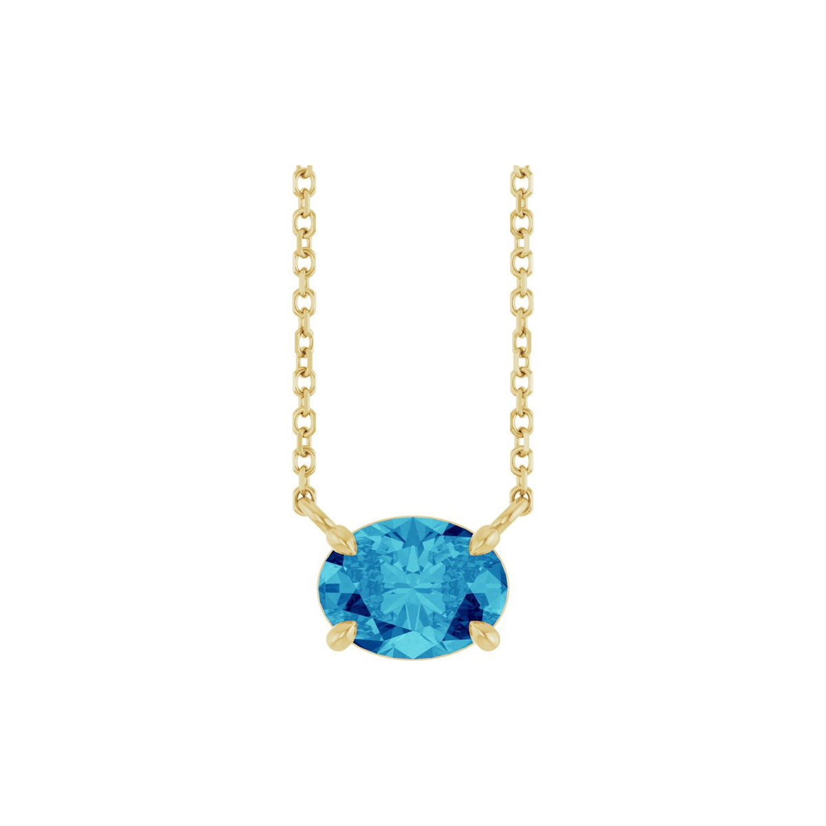 Natural Blue Zircon 18" Necklace 2