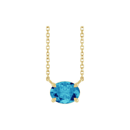 Natural Blue Zircon 18" Necklace 2