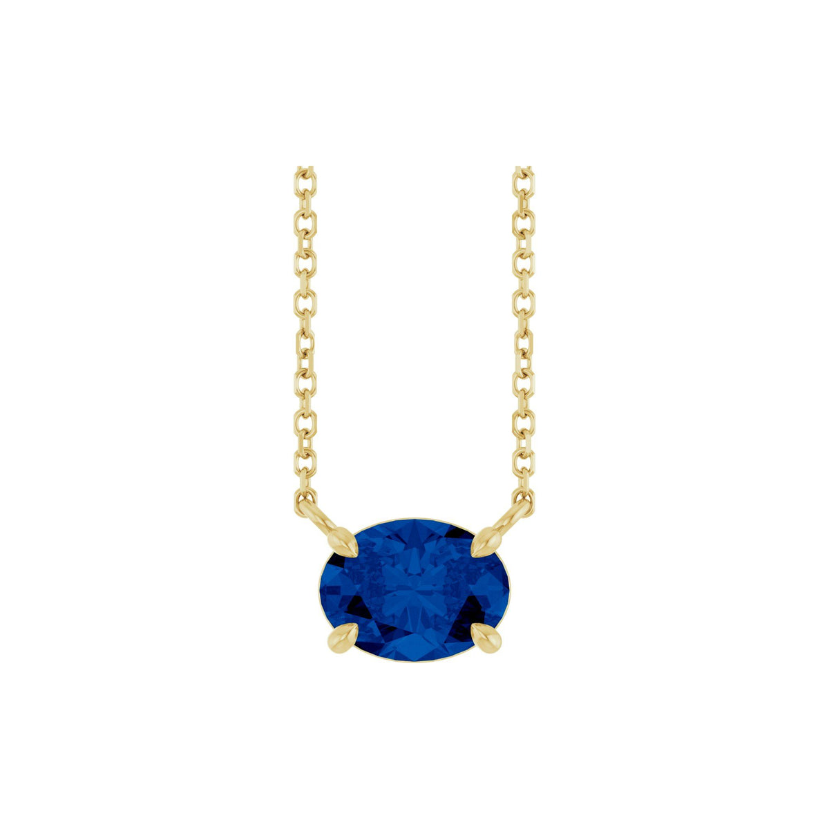 Natural Blue Sapphire 18" Necklace