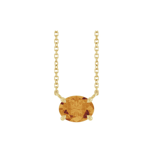 Natural Citrine 18" Necklace 2