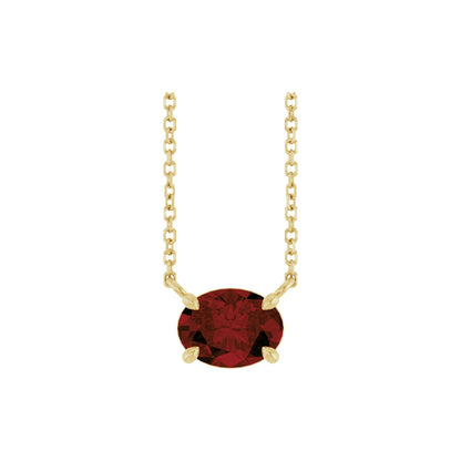 Natural Mozambique Garnet 18" Necklace