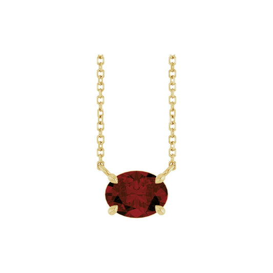 Natural Mozambique Garnet 18" Necklace