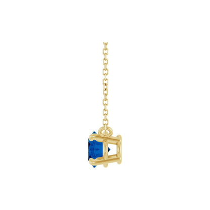 Natural Blue Sapphire 18" Necklace