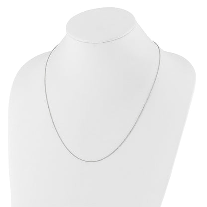Adjustable 1.25mm Flat Cable Chain 22" - White Gold