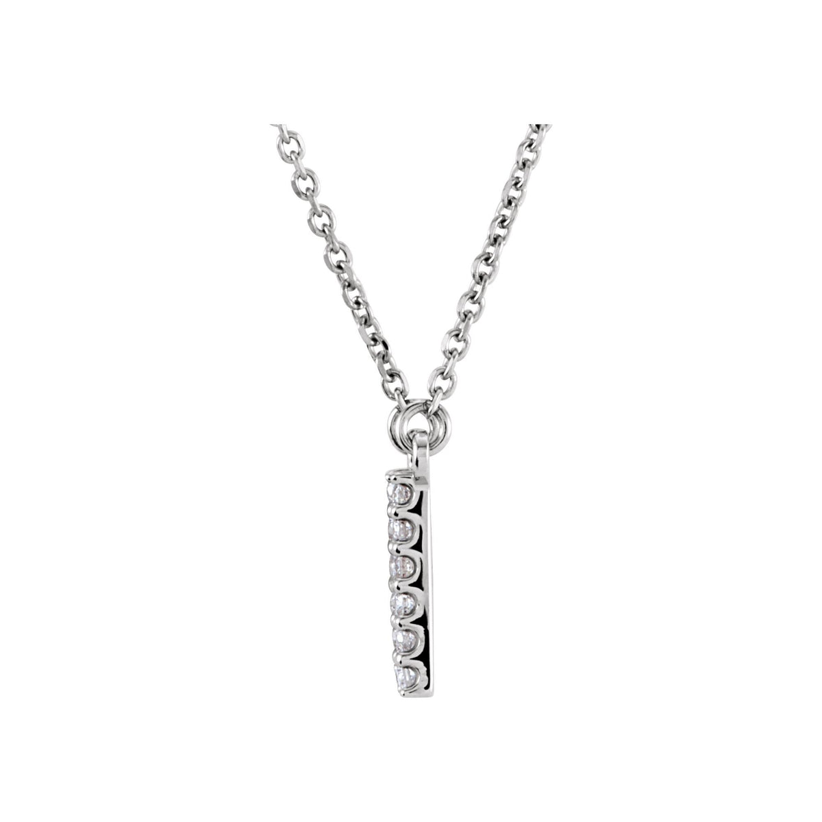 1/8 CTW Natural Diamond Initial H 16" Necklace