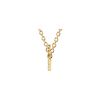 Natural Diamond Sideways Cross Necklace or Center