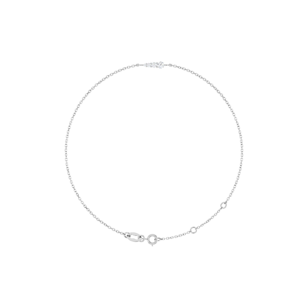 Natural Diamond Graduated Link Bracelet