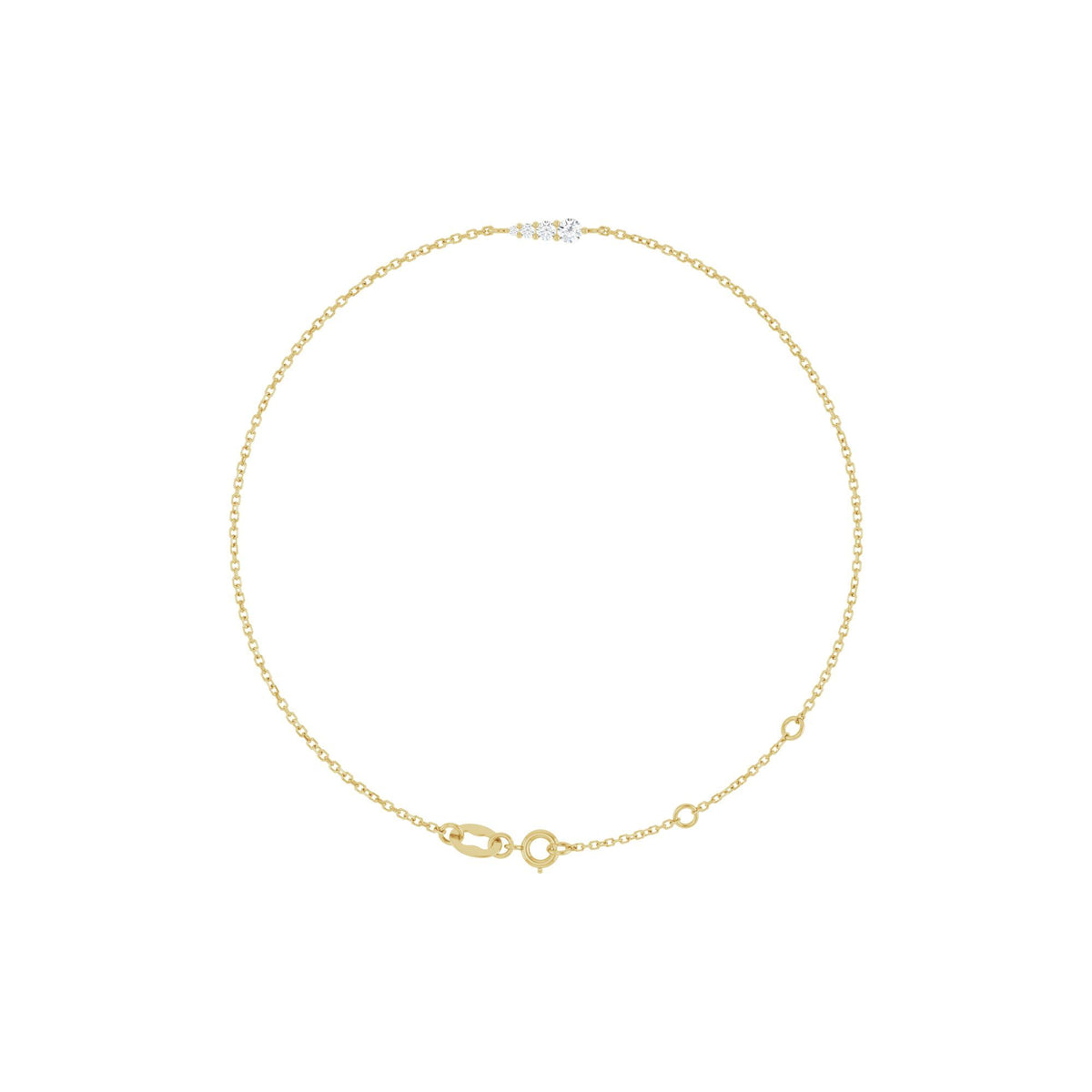 Natural Diamond Graduated Link Bracelet