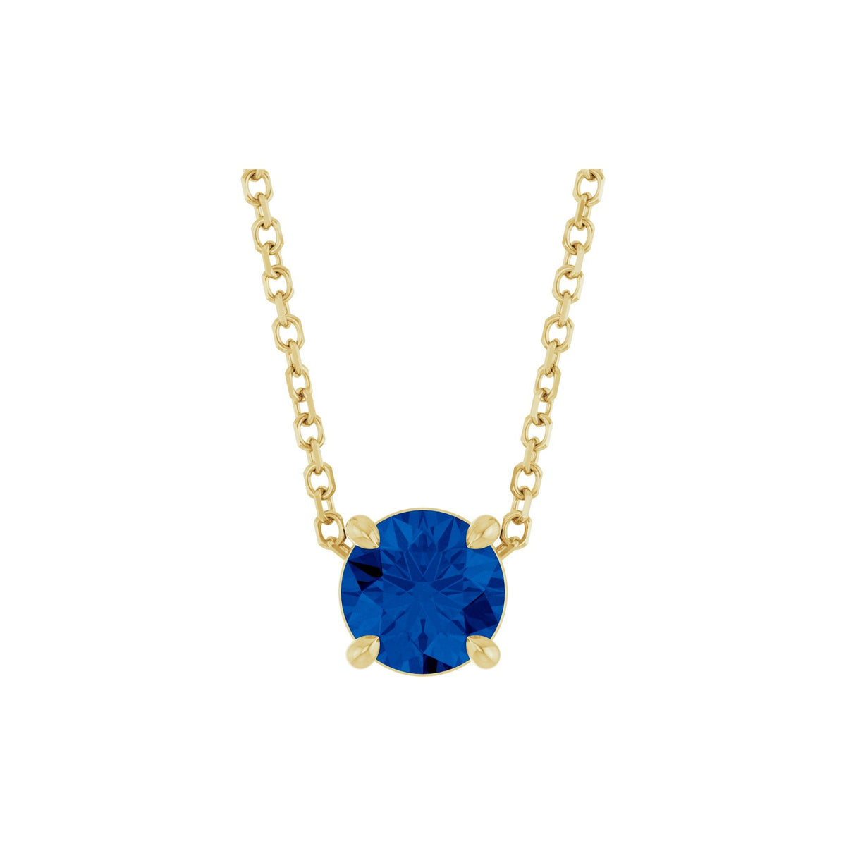 5.5 mm Natural Blue Sapphire 16-18" Necklace
