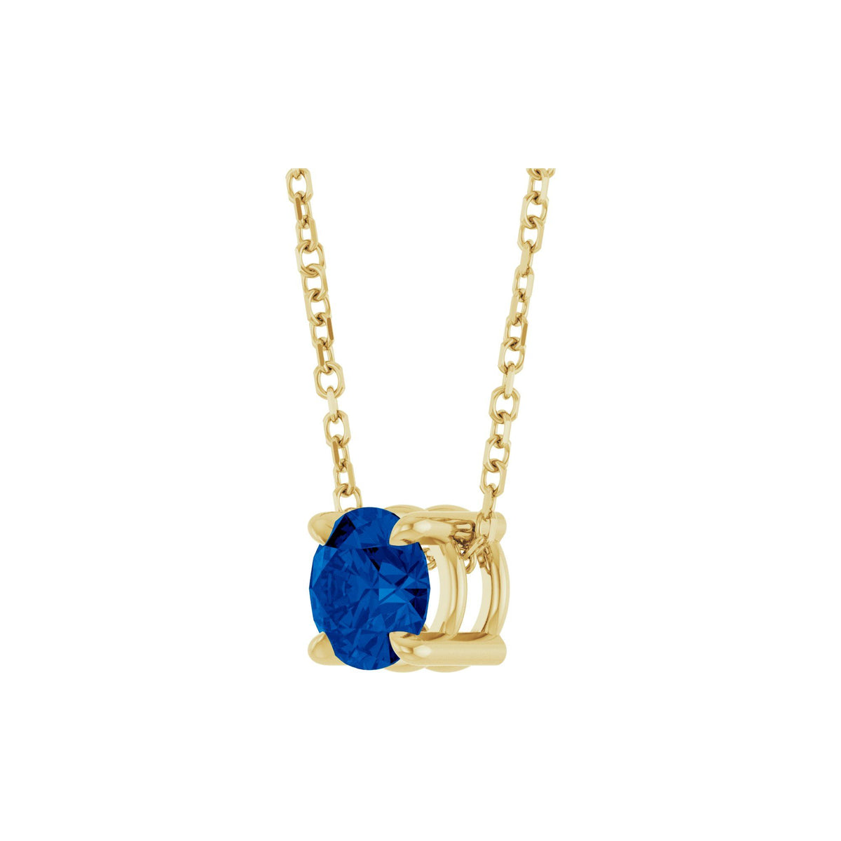 5.5 mm Natural Blue Sapphire 16-18" Necklace