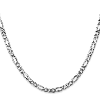 4mm Flat Figaro Chain Lobster Clasp