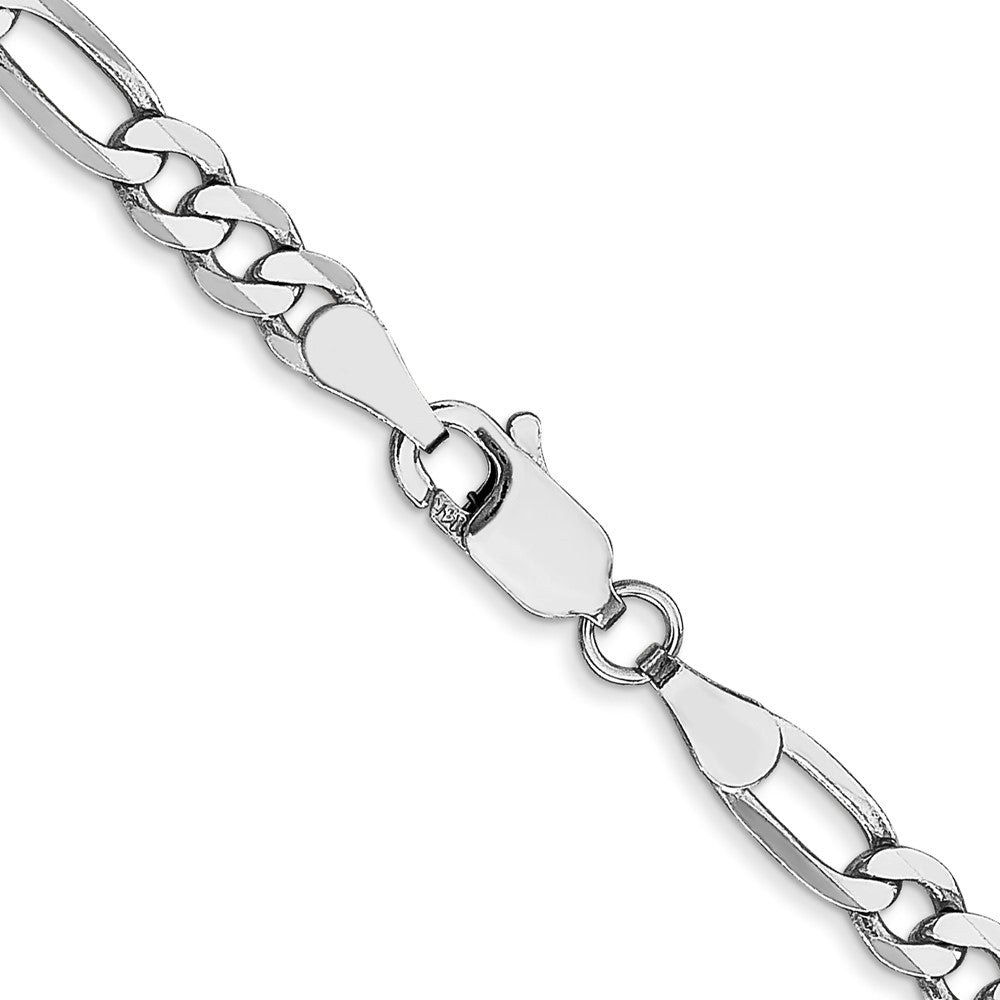4mm Flat Figaro Chain Lobster Clasp