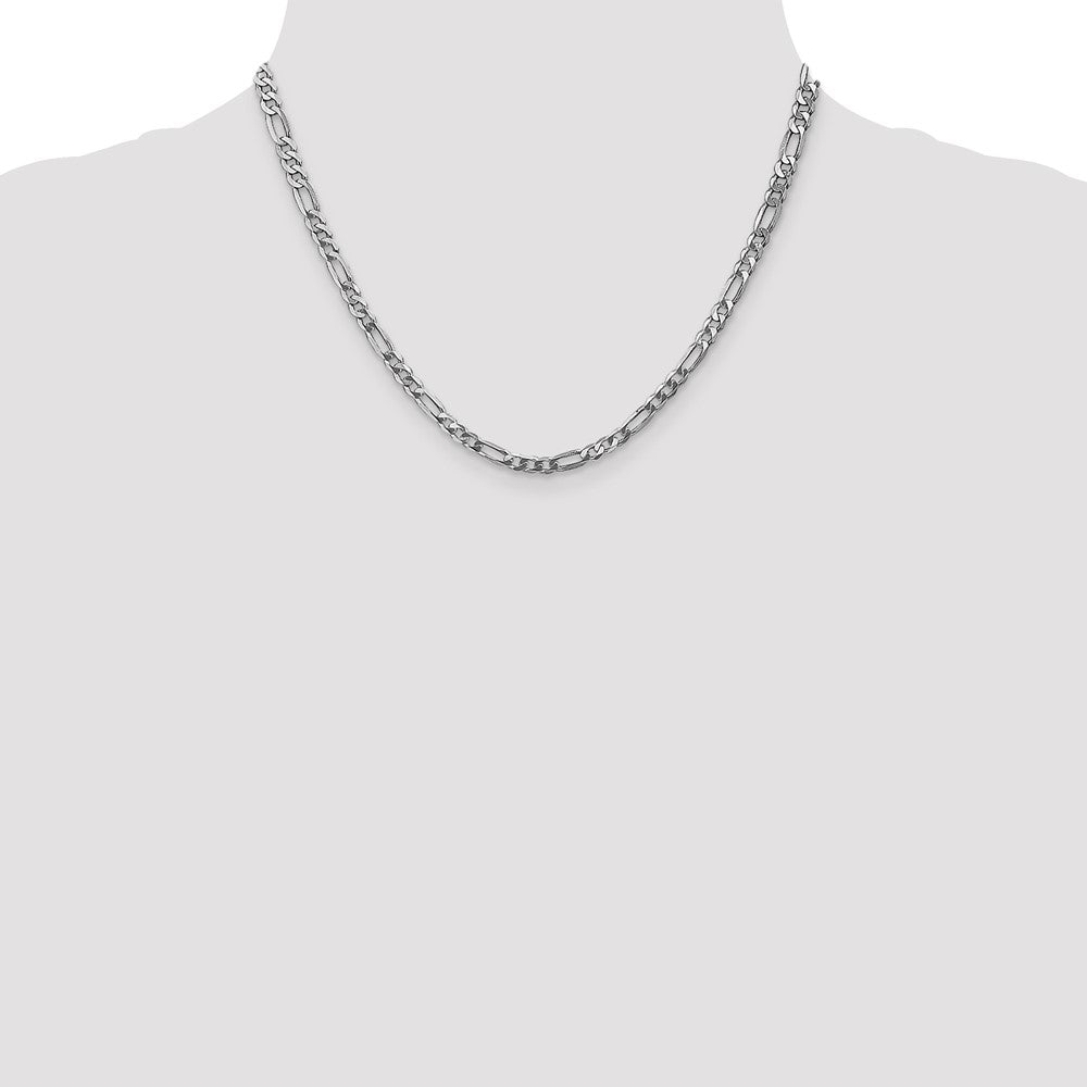 4mm Flat Figaro Chain Lobster Clasp