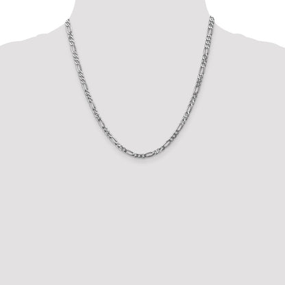 4mm Flat Figaro Chain Lobster Clasp