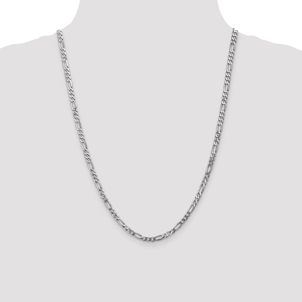 4mm Flat Figaro Chain Lobster Clasp