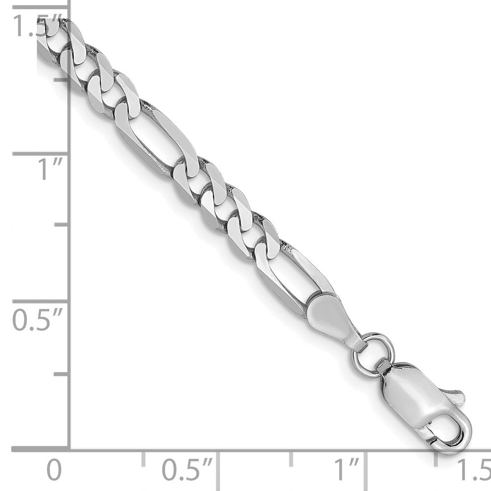 4mm Flat Figaro Chain Lobster Clasp