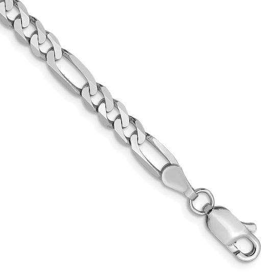 4mm Flat Figaro Chain Lobster Clasp