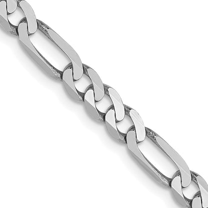 4mm Flat Figaro Chain Lobster Clasp