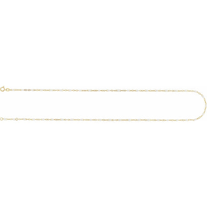 2 mm Adjustable White Enamel Bead 19-20" Chain
