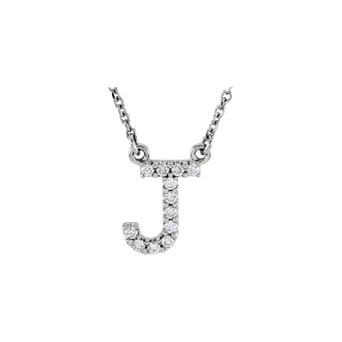 Natural Diamond Initial Necklace