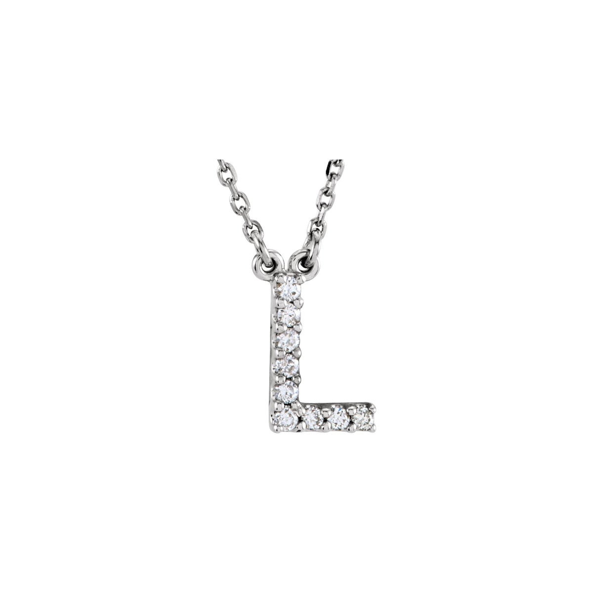 Natural Diamond Initial Necklace