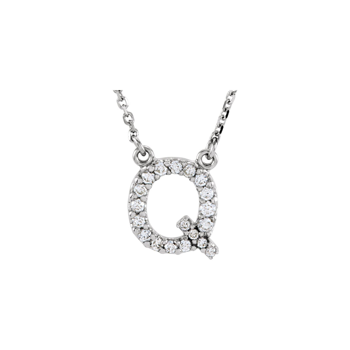 Natural Diamond Initial Necklace