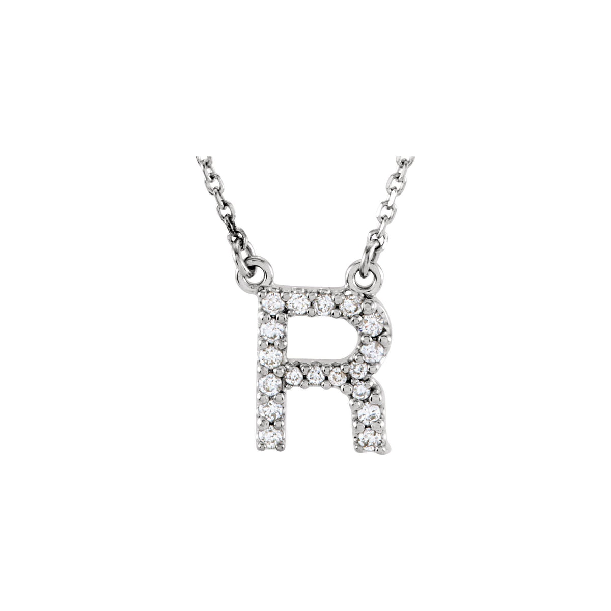 Natural Diamond Initial Necklace