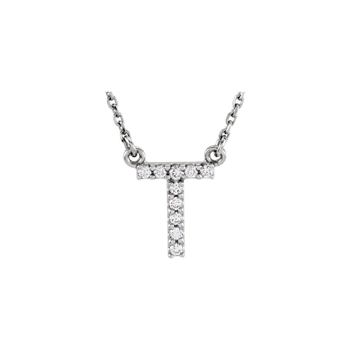 Natural Diamond Initial Necklace