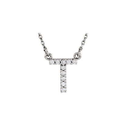 Natural Diamond Initial Necklace